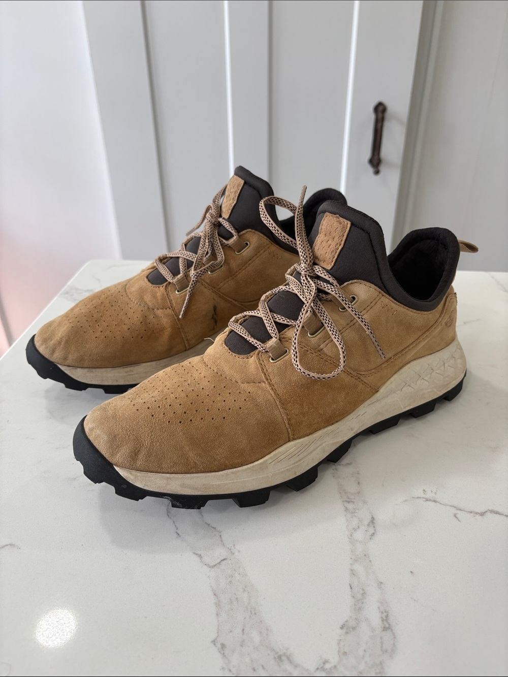 Timberland AeroCore Men's Tan Suede Trail Sneakers Size 11.5
